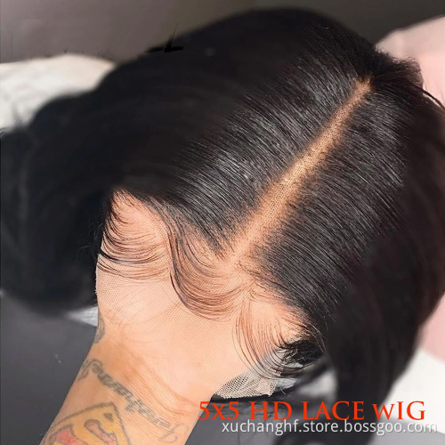 Wholesale Raw Indian Virgin Hair 13x6 HD Lace Frontal Wig Women Full Swiss Lace Front Closure Human Hair Wig Kinky Curly
